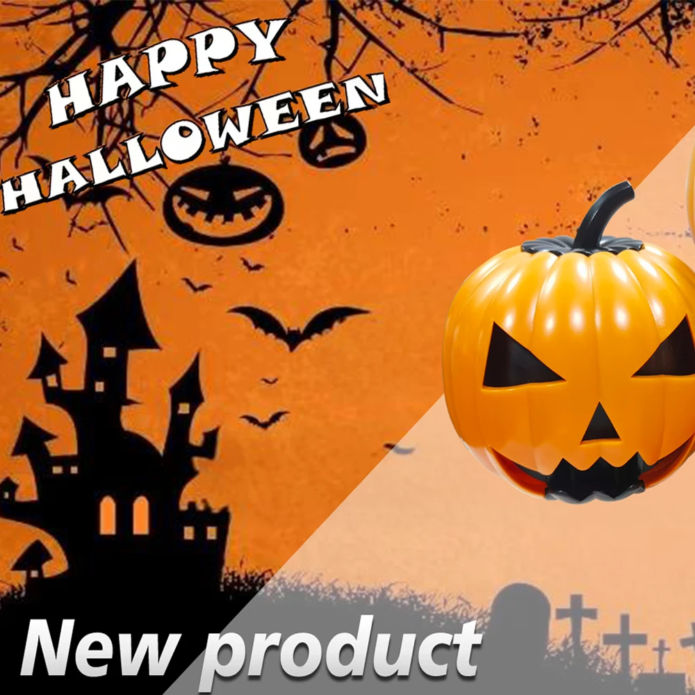 Pumpkin Party Decorations Gift Box Chewing Gum Jelly Bean Gummy Candy Dispenser for Halloween Festivals Jar Holder Storage