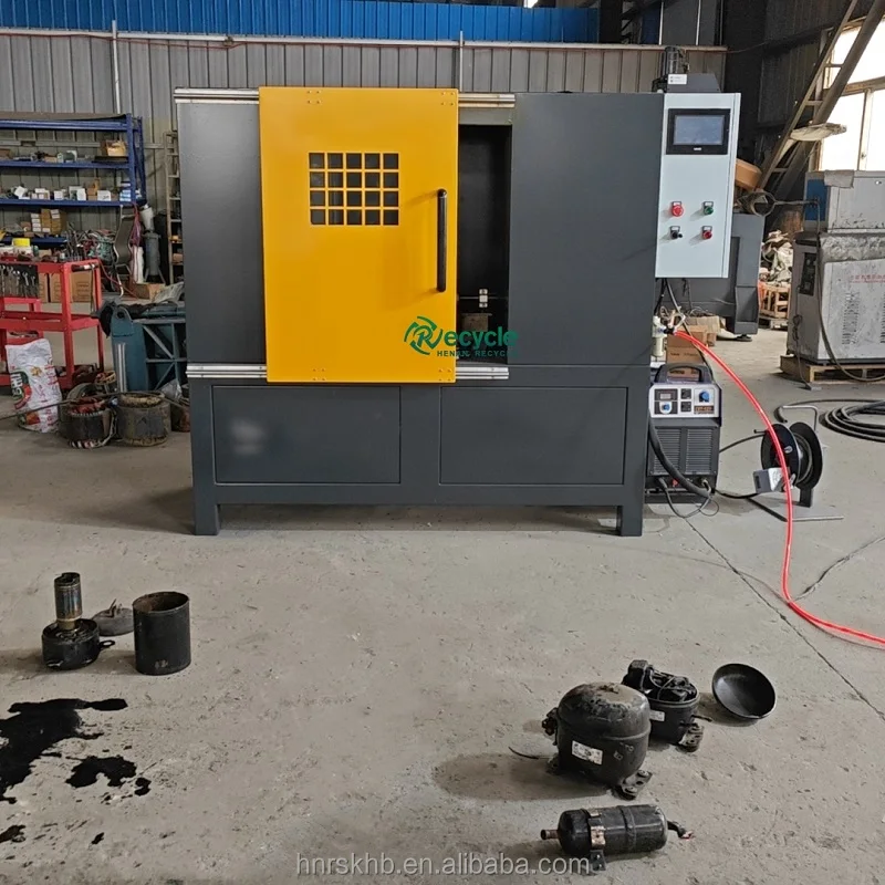 Scrap Fridge Compressor Shell Plasma Cutting Recycling Machine for Refrigerator Aircondition Washer Automatic