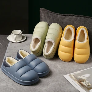 Women Faux Leather Shearling Lined Clog Slippers Cozy Home Indoor Outdoor Quick Errand Winter Comfort Essential Shoes Wholesale