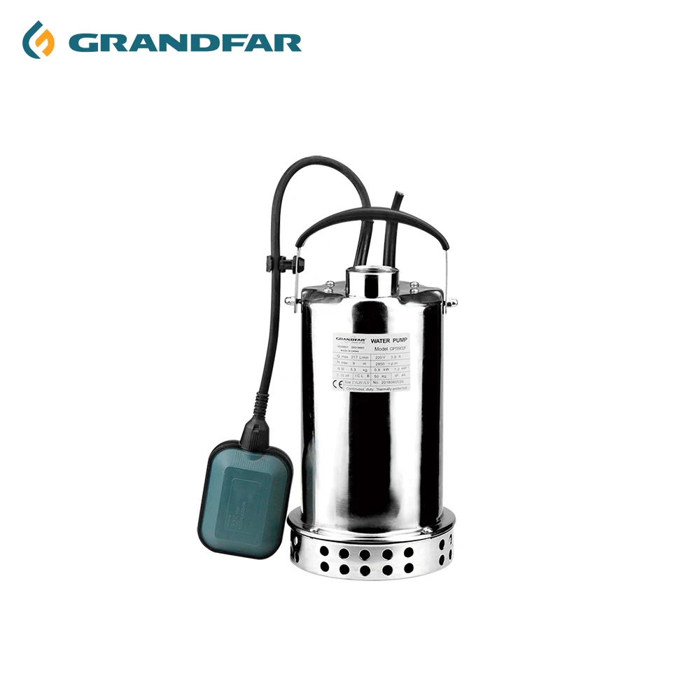 Grandfar 0.4kw 0.54HP Stainless Electric Garden Irrigation Submersible Watering Pump High Pressure GPS Dirty Clean Water Option