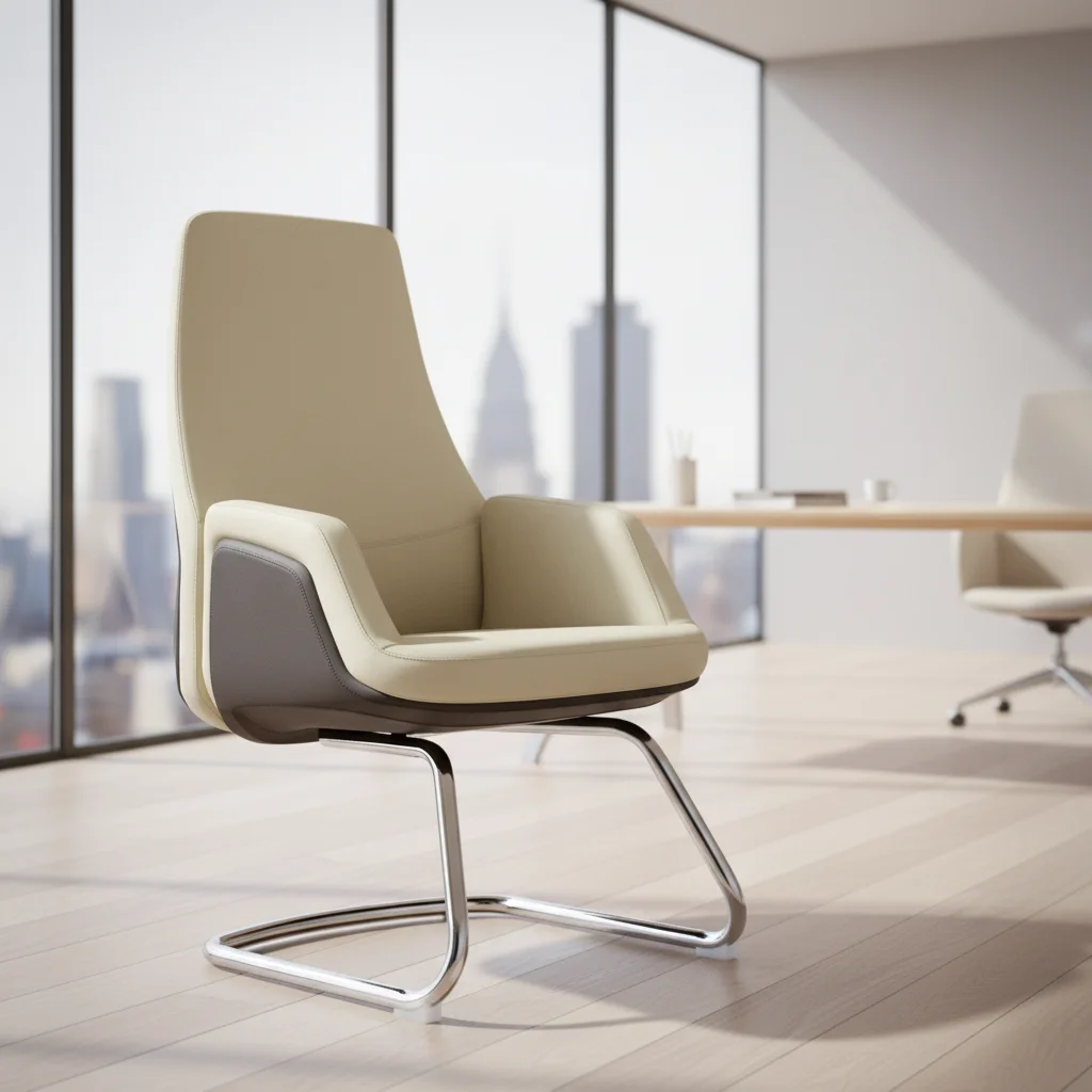 Modern Ergonomic Leather Executive Work Office Chair with Adjustable Height 2