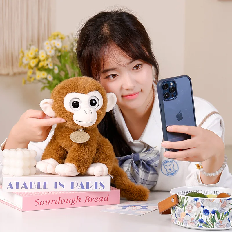 creek angler's × min-nano plush doll Wholesale Super Amusing Plush Golden Monkey Wild Animal Doll
