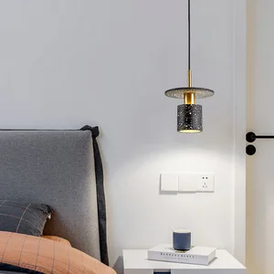 JACKSUN Nordic-style Restaurant bar Counter Terrazzo Pendant Lamp Minimalist Modern Coffee Shop Bedroom Bedside Pendant Light
