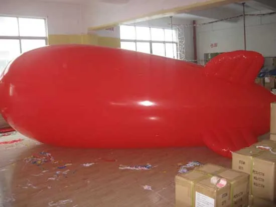 Promotion Red PVC Inflatable Blimp Airplane Helium Balloon