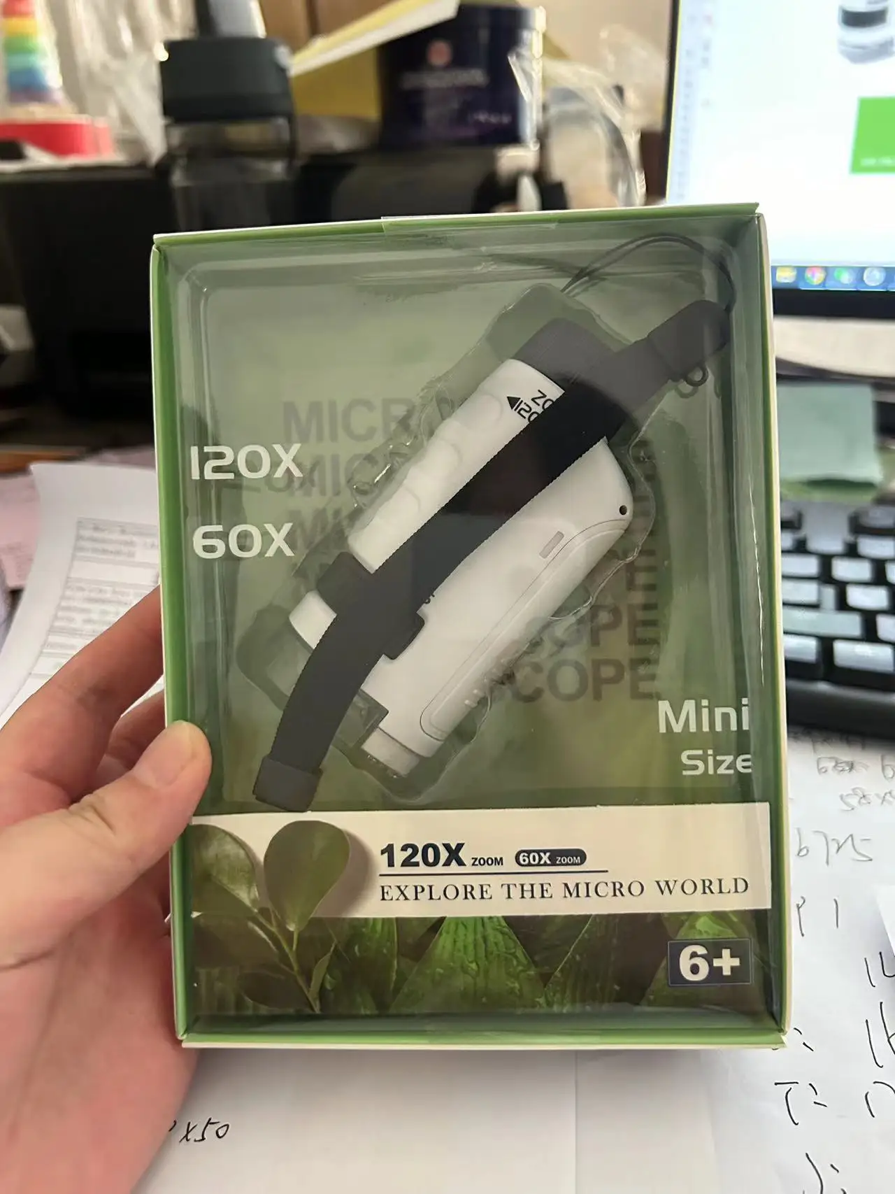 HOYE CRAFTS Science Educational Kits 120x Magnification Mini Handheld Microscope Toy