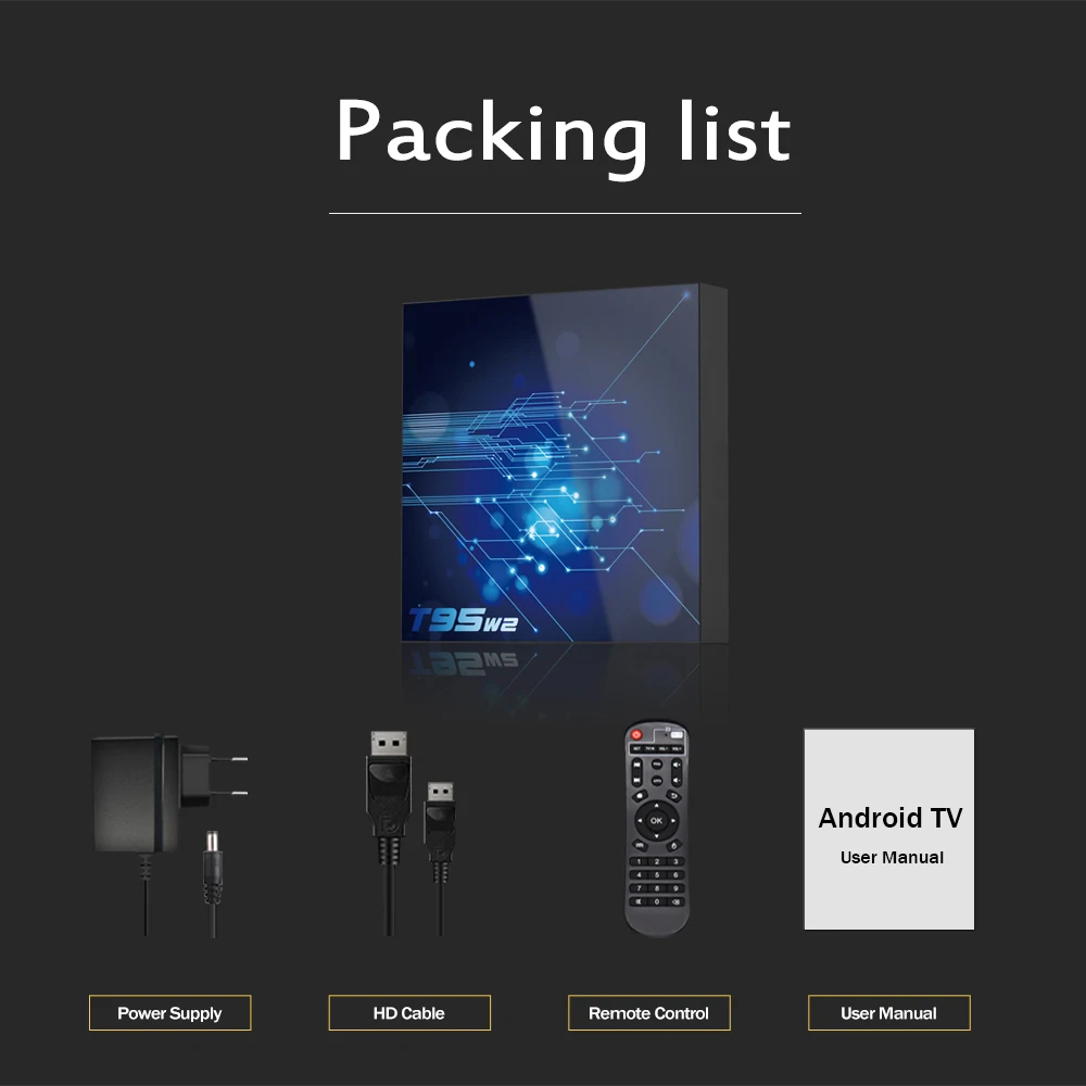 T95W2 Android Tv Box Amlogic S905W2 Chipset Smart 4K Decoding Online Watching Movie Android 11 WIFI BT Android Box