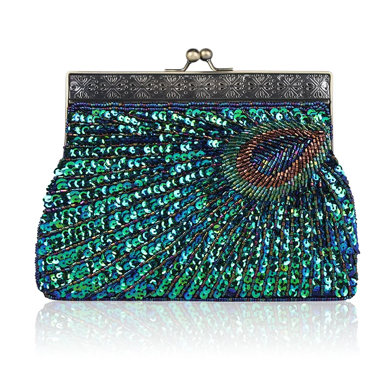 1920s Vintage Beaded Clutch Evening Bags for Women Formal
