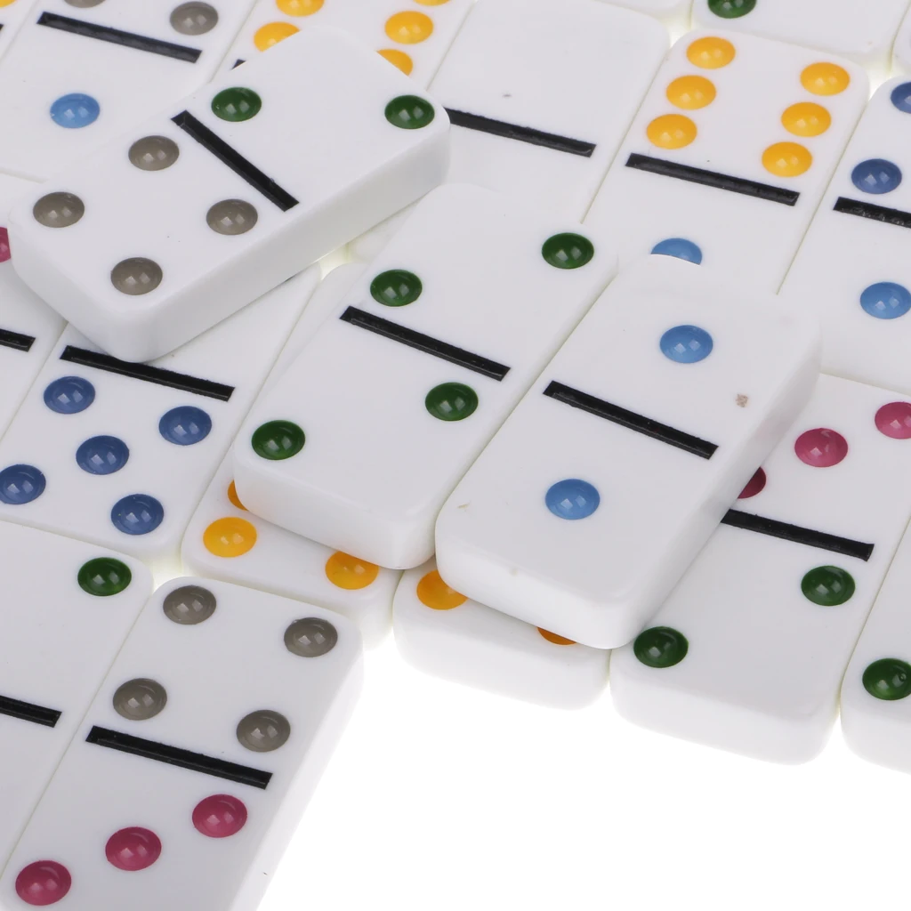 Domino Jeu 28 Dominos de voyage jeu en boîte en fer tuiles Domino Jeu 