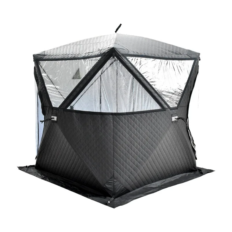 Factory wholesale Oxford 3-4 People Portable 3 Layers Sauna Tent for outdoor camping