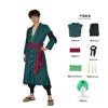 Zoro two years later, green (outerwear, pants, belt, bandana, waistband, earrings, wig)