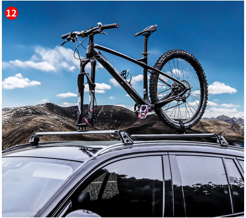 Muqzi Bicycle Car Roof Fixing Rack Quick Release Fork Mount Car Roof