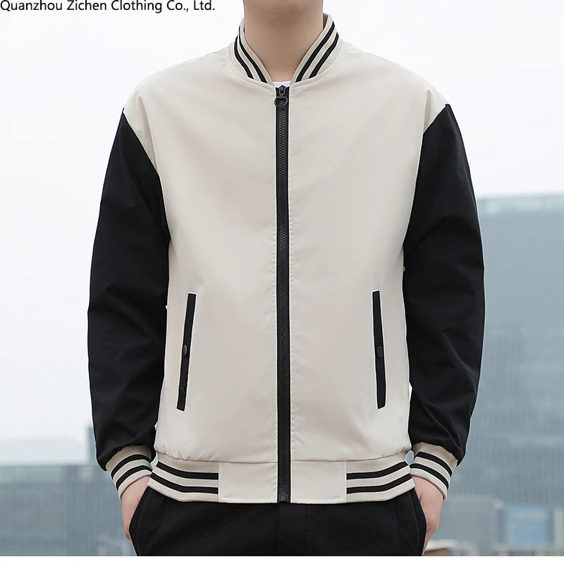 Spring Autumn Men Baseball Stand Collar Korean Style Casual Jackets And Coats Male Slim Fit Bomber Jacket_voghion.com