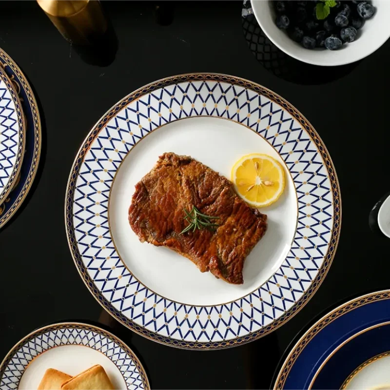 Nordic Style Hot Selling Ceramic Dinnerware Set Teapot With Cup and Saucer Ceramic Dinner Plates Dishes Plates and Bowl Sets supplier