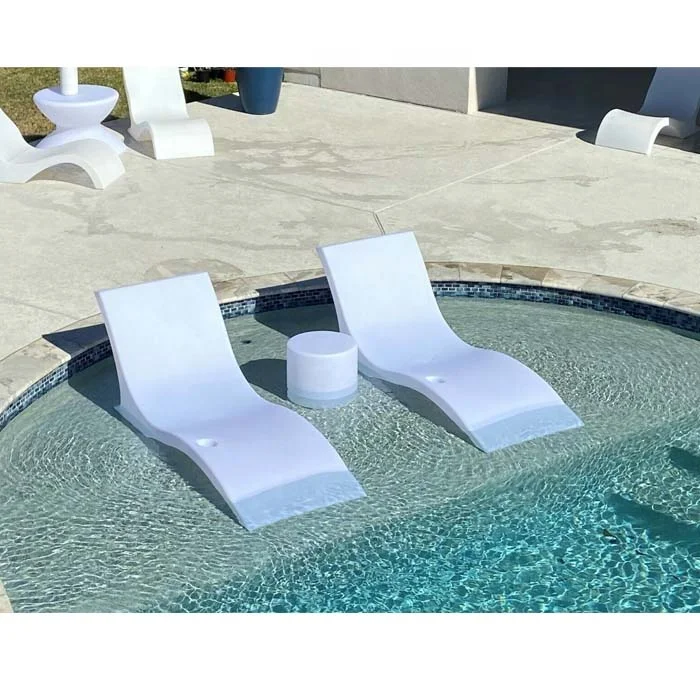 Designers Sun Lounger Pool Edge Chair In Water Bed Beach Chair For