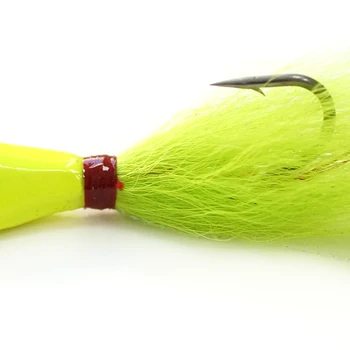 Cheery Hot Sale 10g 3/8oz Holographic Bucktail Jig Kit Blackfish Tog Bucktails Crab Lead Sinker Black Nickel Hook Fishing Lure – Metal Jig – view 3