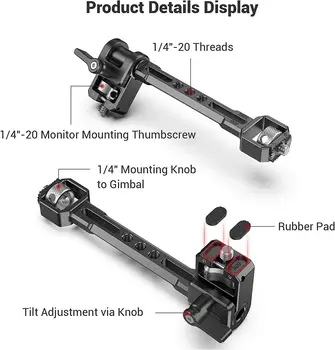 Smallrig Adjustable Camera Monitor Mount for Dji Ronin-S/Ronin-Sc & Zhiyun Crane 2s/Crane 3/3s/Weebill-S -2889 detail image
