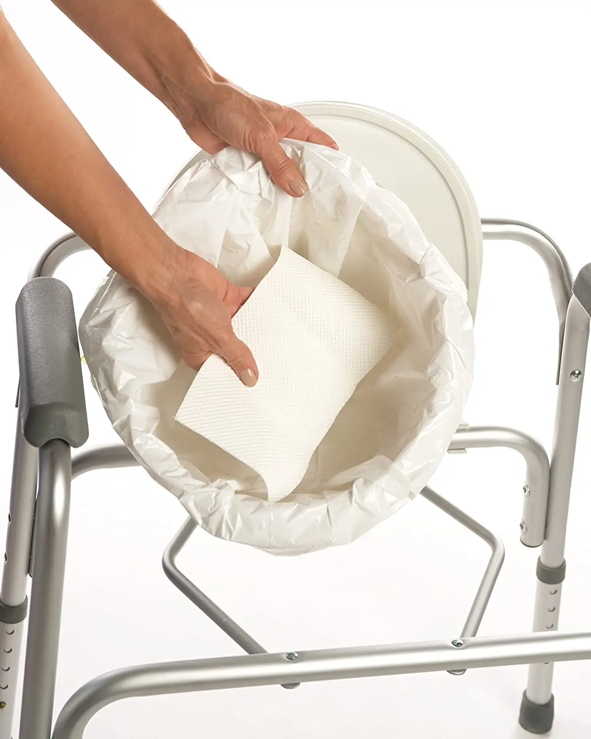 Disposable Bedpan Plastic Bag Bedside Commode Liners With Absorbent Pad