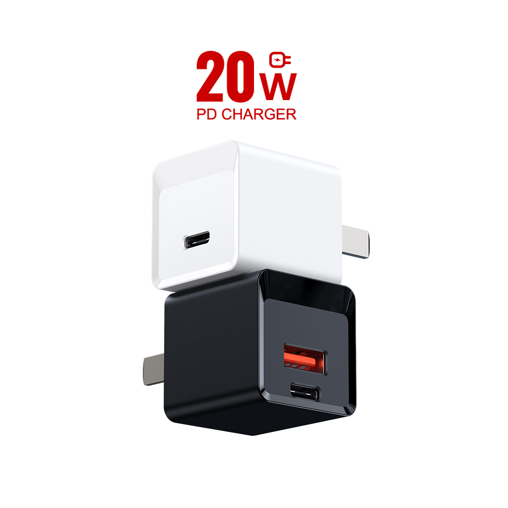 Быстрое зарядное устройство с Европейской/американской вилкой 20 Вт, портативное настенное зарядное устройство с двумя портами для всех телефонов