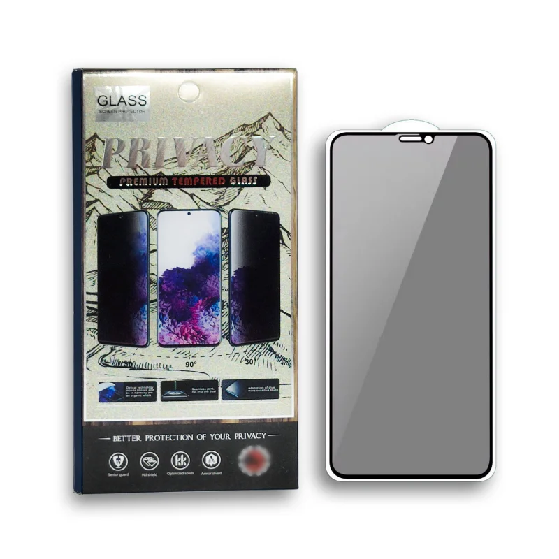 Vetro Temperato Privacy Per IPhone 11/12/13/14/15/17 Pro/Max – PROMAX Nero