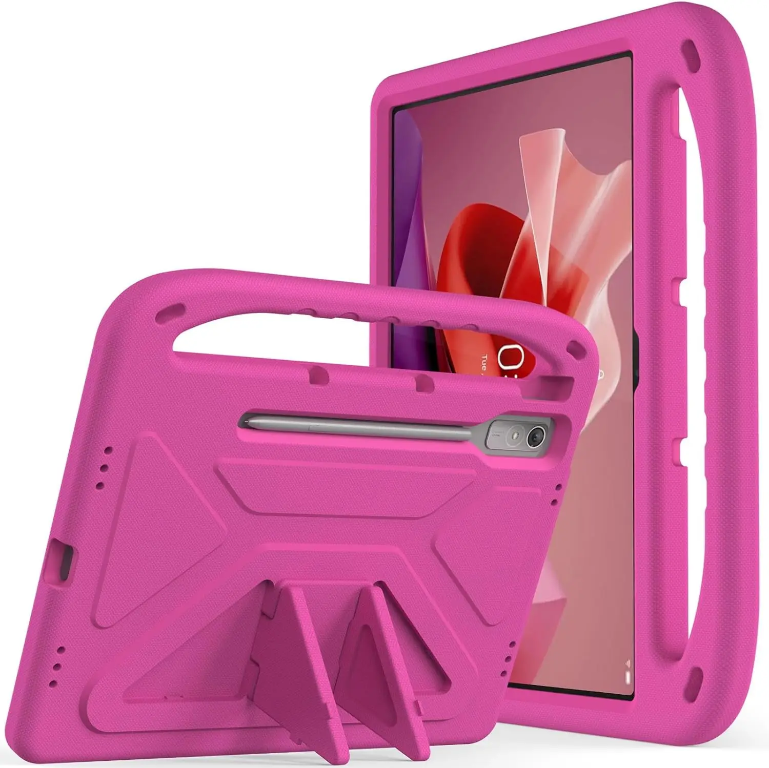 Laudtec Tablet Case for Lenovo Tab P12 TB370FU Kids Friendly Lightweight EVA Shockproof Handle Stand Protective Cover