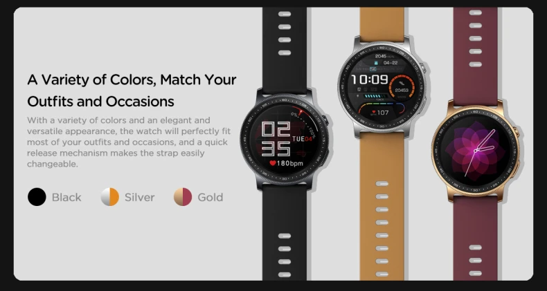 Zeblaze GTR 2 Smart Watch BT Call Heart Rate Spo2 Blood Oxygen Health Multiple Exercise Modes GTR2 Smartwatch