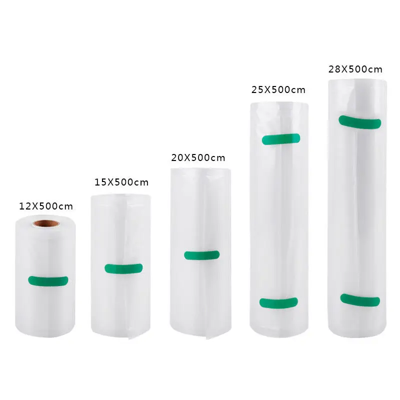 Vacuum Seal Bag Roll Embossed Transparent One Side Vacuum Sealer Bags