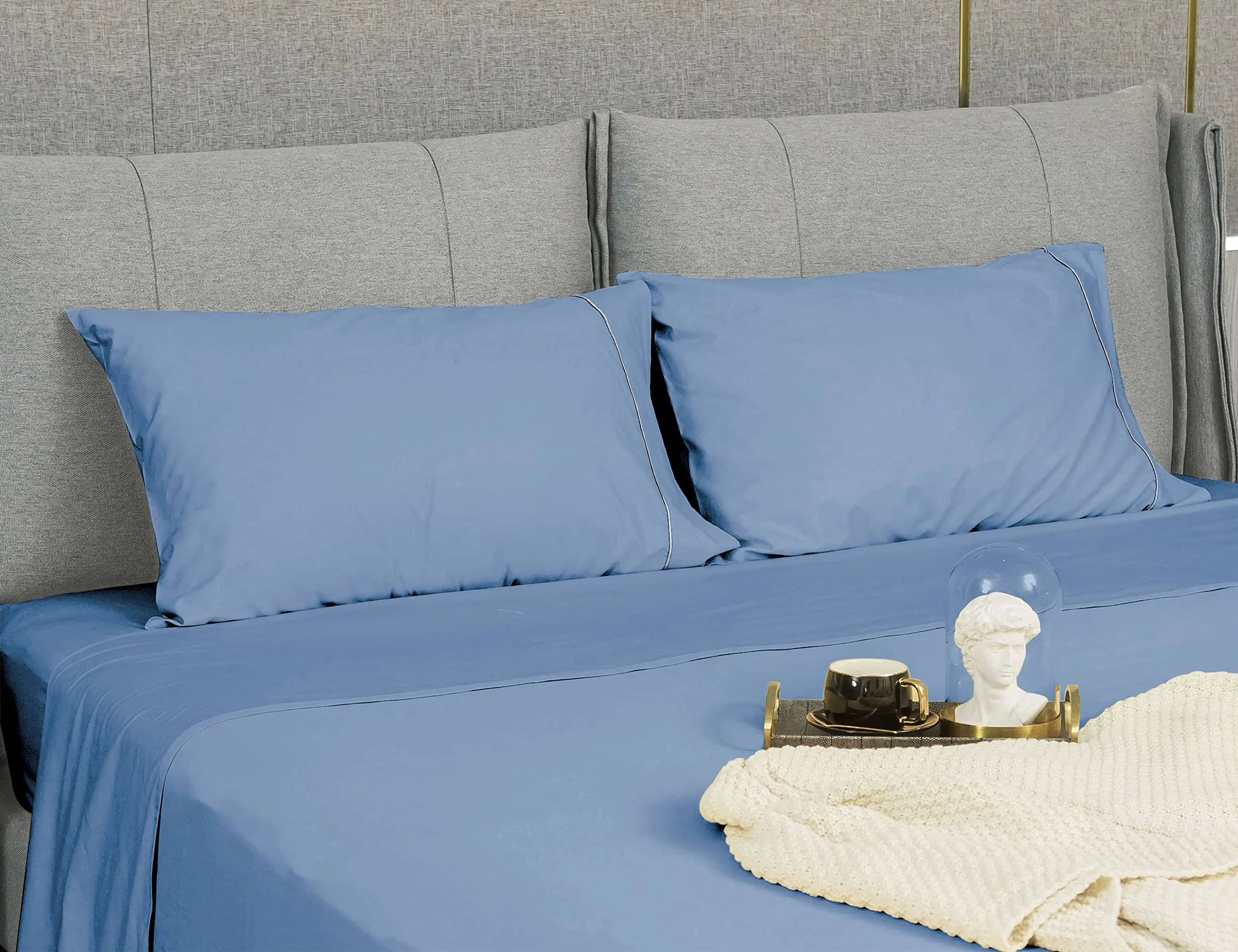 Cloudland Cotton Sheets For Bed 200x220 1000tc Egyptian Cotton Bed