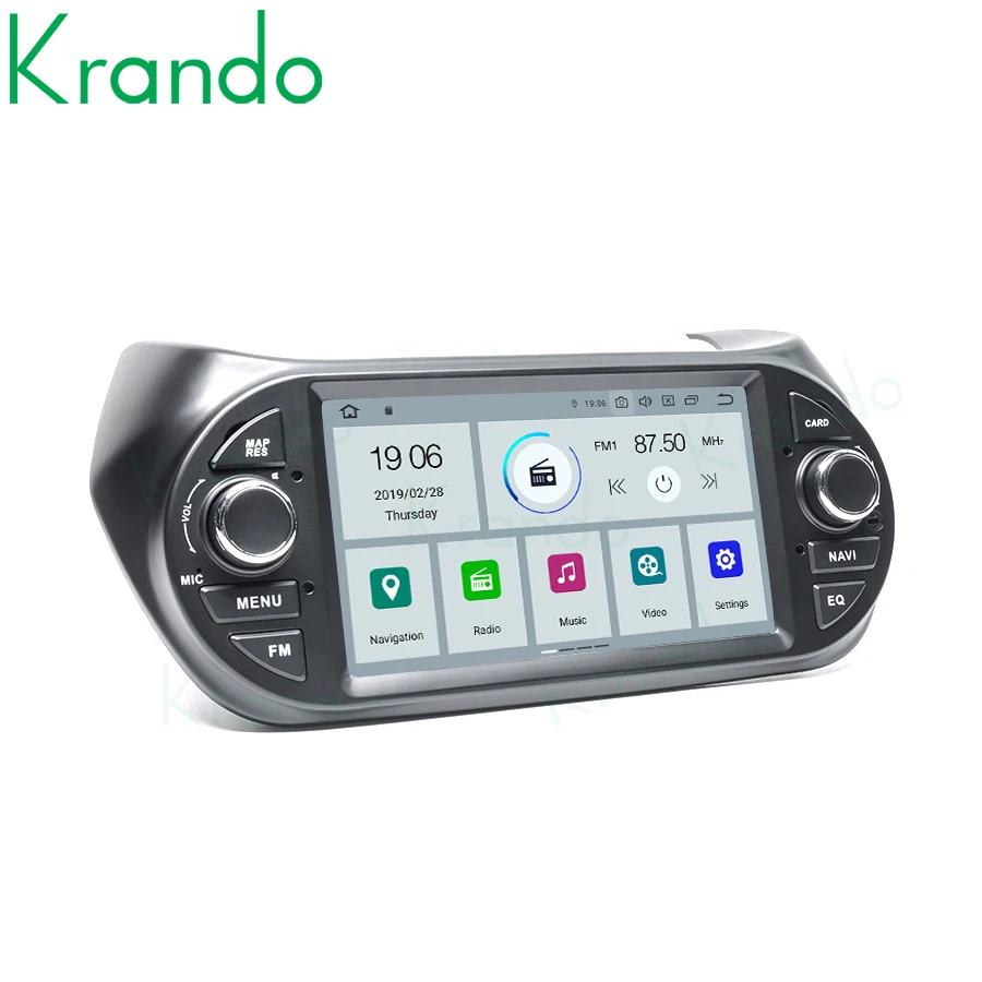 Krando Android 11.0 7 Inch 4G 64G Car Radio GPS for Fiat Fiorino Qubo for Citroen Nemo for Peugeot Bipper 2008-2015 Multimedia