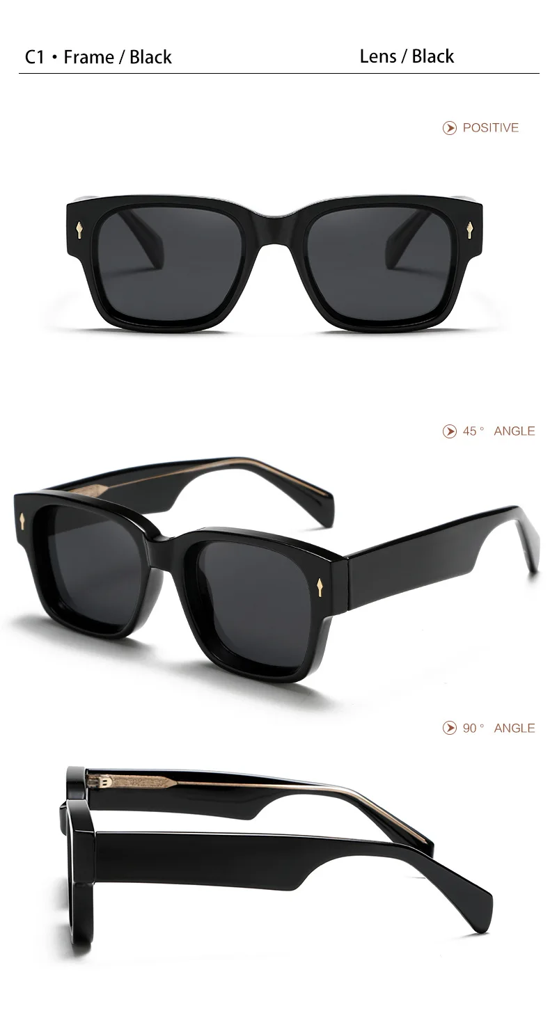 Lbashades 22016 Trendy Square Shades Sun Glasses Sunglasses Wide Temple