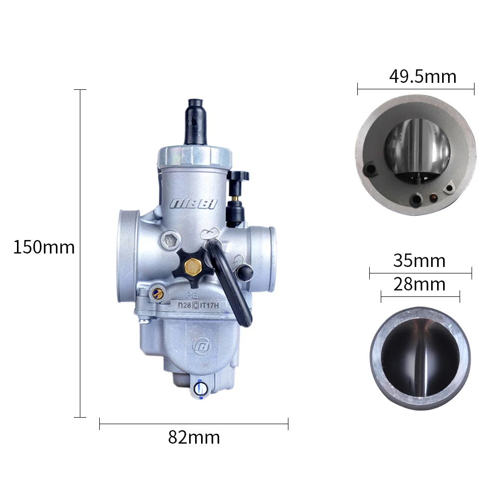 Nibbi Pe28 Motorcycle Fuel System 28mm Carburetors For Dirt Bike Atv ...