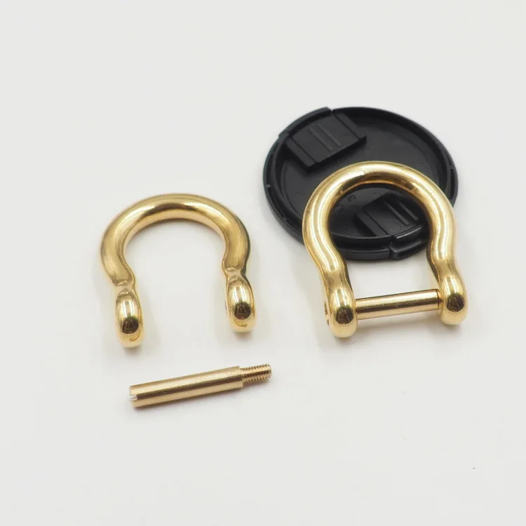 Connector Shackle Fob D Bow Staples Key Ring Keychain Hook Solid