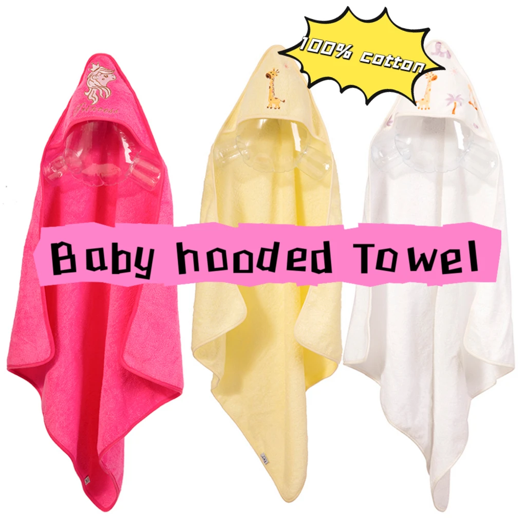 High quality 100% cotton baby hooded bath towel Bath blanket Cute cartoon Super soft and comfortable factory