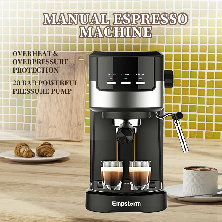 Manual Espresso Maker Semiautomatic Coffee Maker With Overheat And