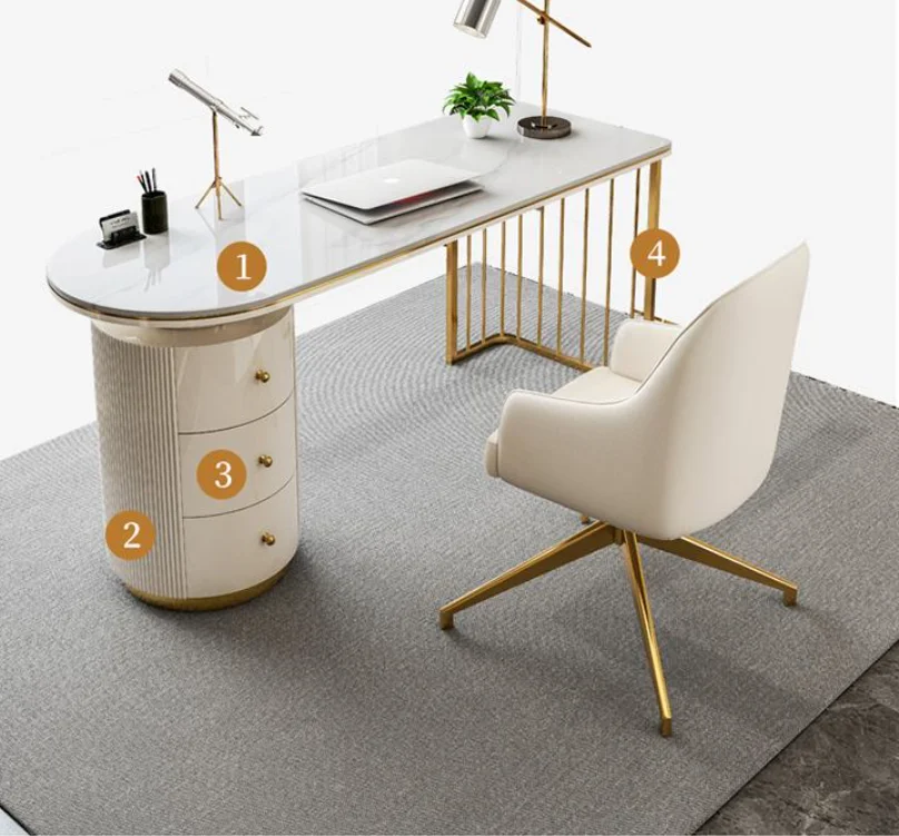 Modern Marble Table Office Desk Furniture With Drawer Marble Table Boss
