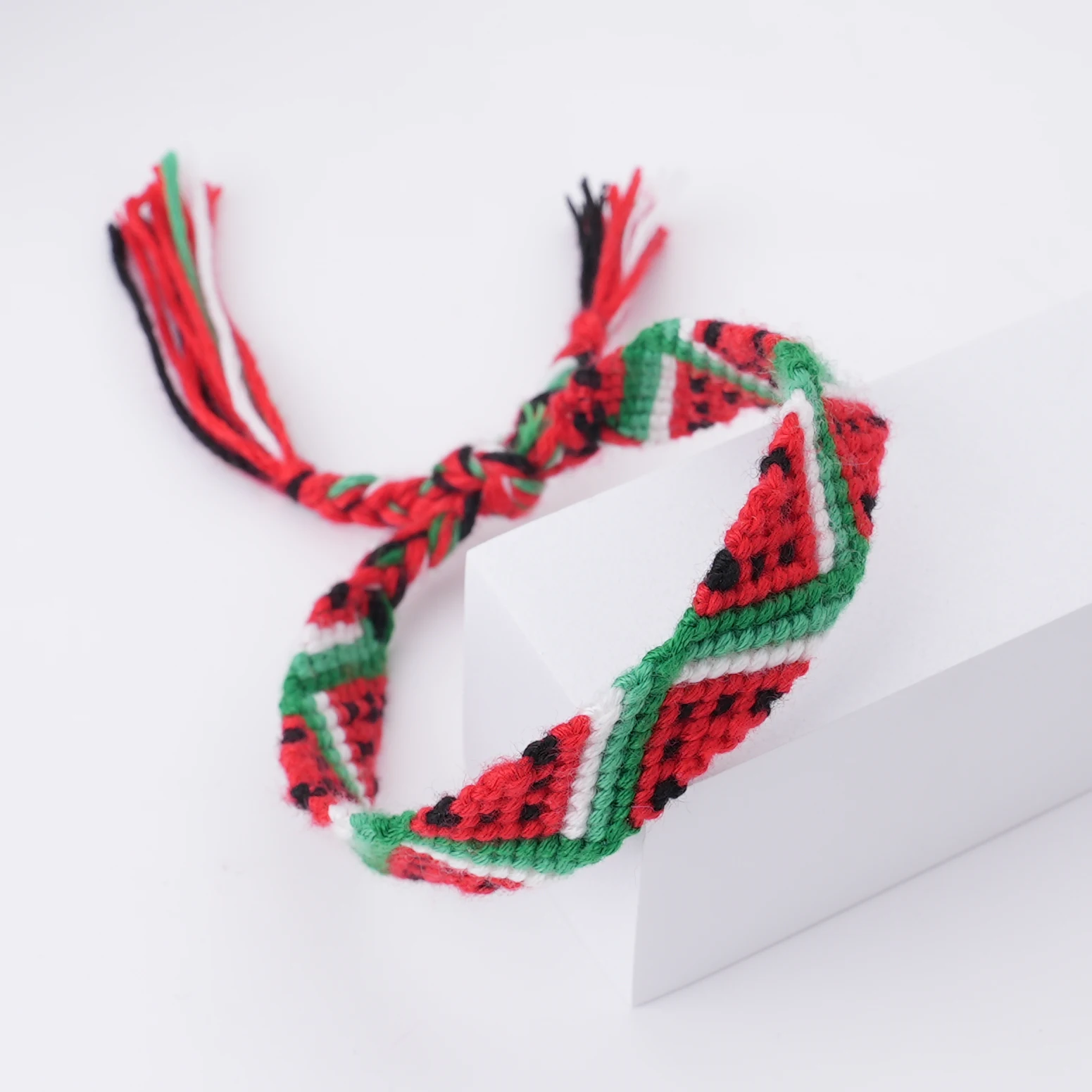 カスタムカラフル編み込みブレスレット カラフルな菱形ワックス