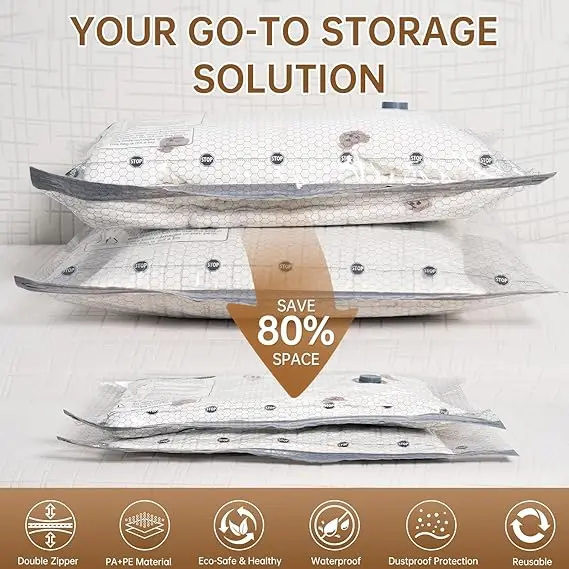 High-Performance Travel Compression Bag Waterproof and Anti-Damp Vacuum Storage to Protect Stored Items From Moisture