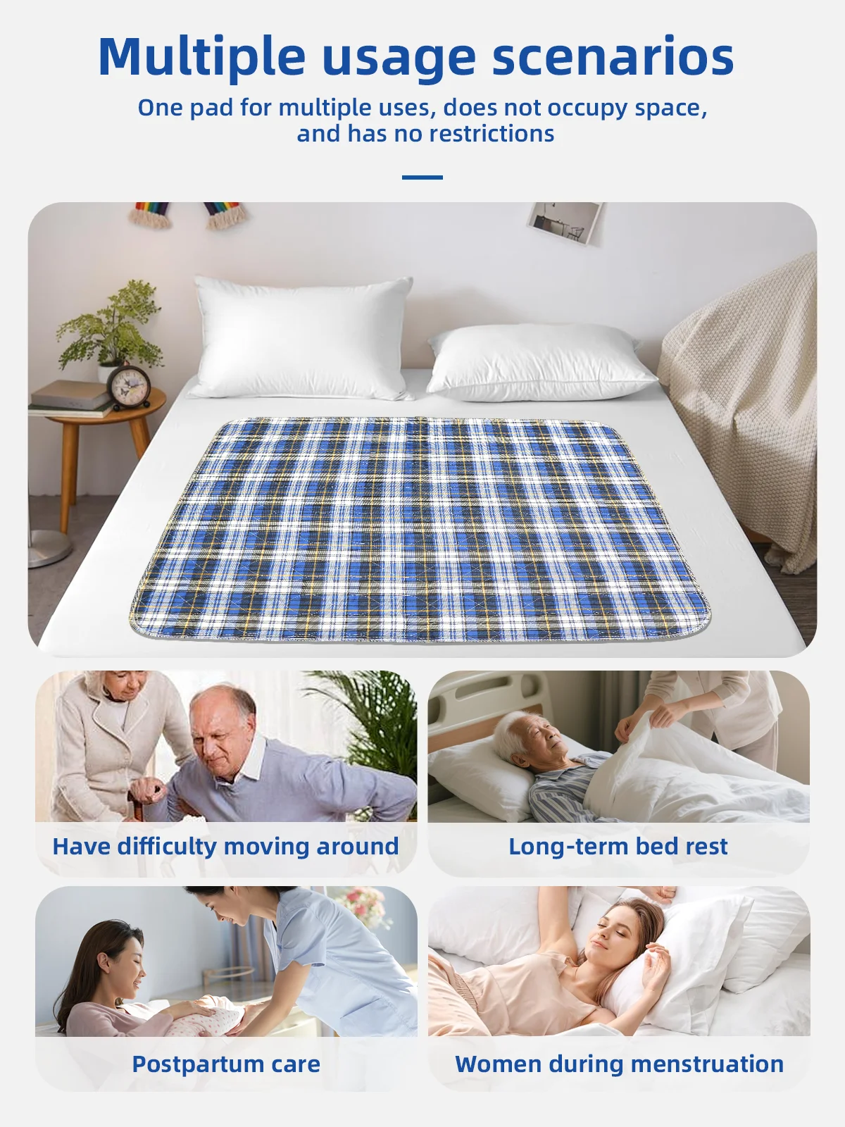 Wholesale Large Adult & Children Quilted Incontinence Bed Pads 3 Layer - product detail 3