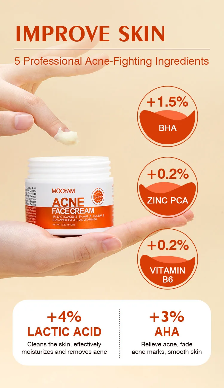 Private Label 7days Acne Removal Cream Vegan Acne Care Repairing Clear
