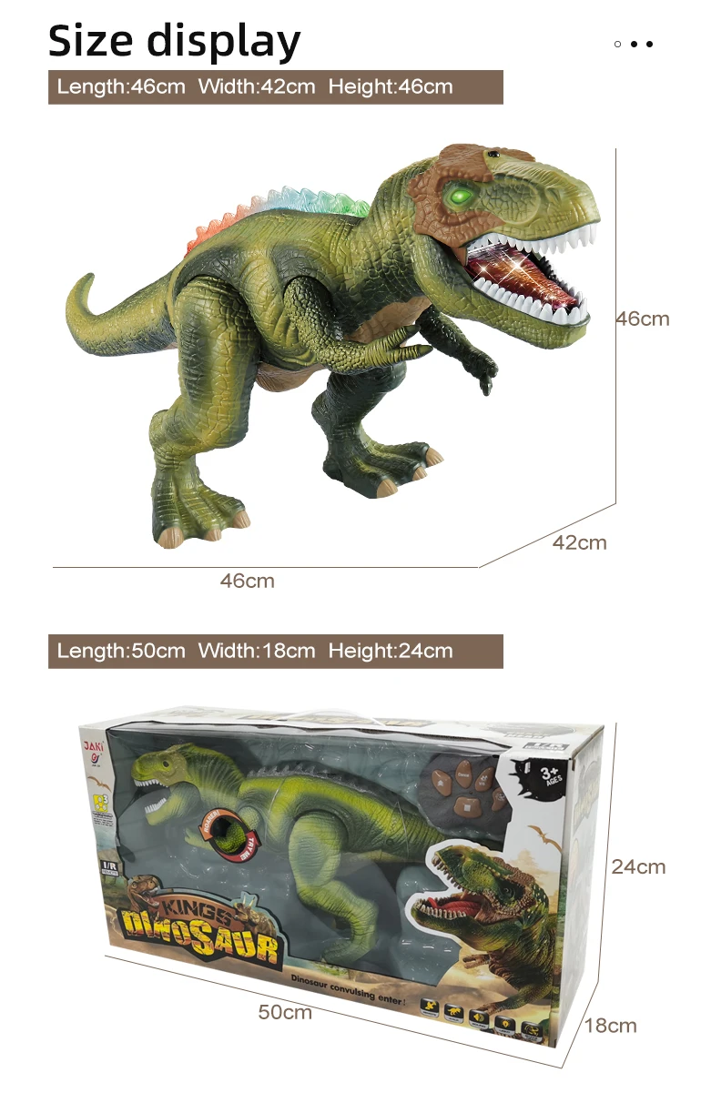 Hot selling plastic remote control simulation animal electric rc dinosaur toys