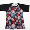 Firework Print Black Short Raglan Tee