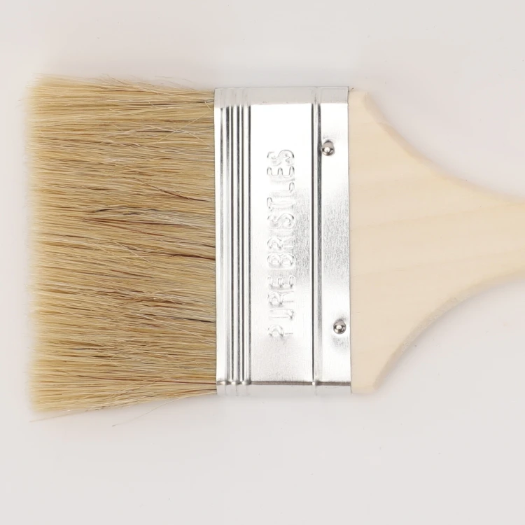 Wooden Handle Wall Commercial 3'' Painting Brushes Tool Bulk Touch up Paint Brush OEM DIY Industrial Polishing