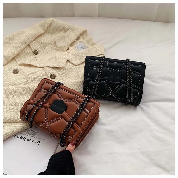 2025 Chic Rivet Chain Shoulder Bags & Handbags