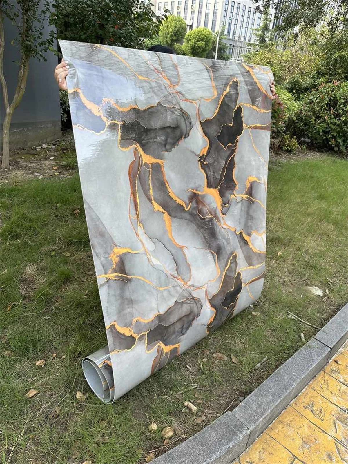 Marble Texture High Gloss Series Interior Wall Paper Wall Covering Ceiling Luxury Sticker Home Decor Foam Self Adhesive Tile
