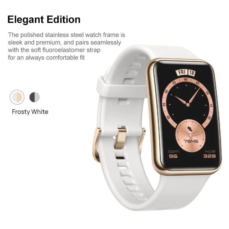 Original Huawei WATCH FIT Smart Watch Men & Women, Elegant Version,1.64 inch Amoled Color Screen,Support Fast Charging