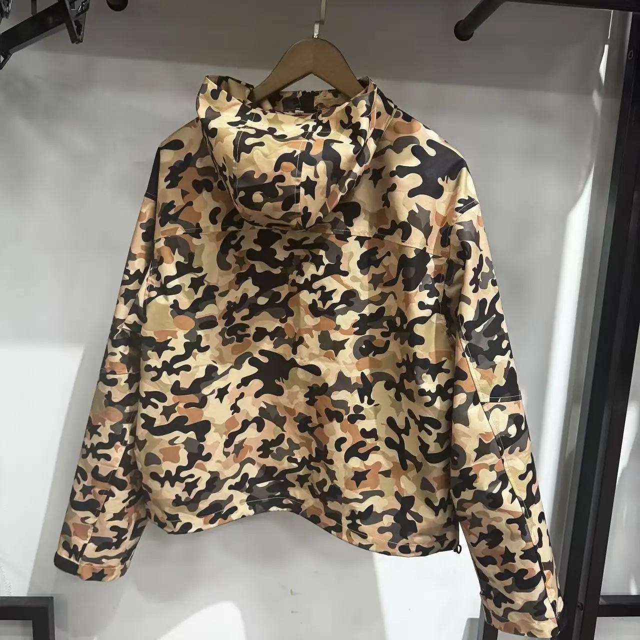 Custom Crystal Glitter Gemstone Diamond Camouflage Camo Graphic Print Embroidered Zip up Acid Wash Rhinestone Jacket Hoodies Men gallery 4