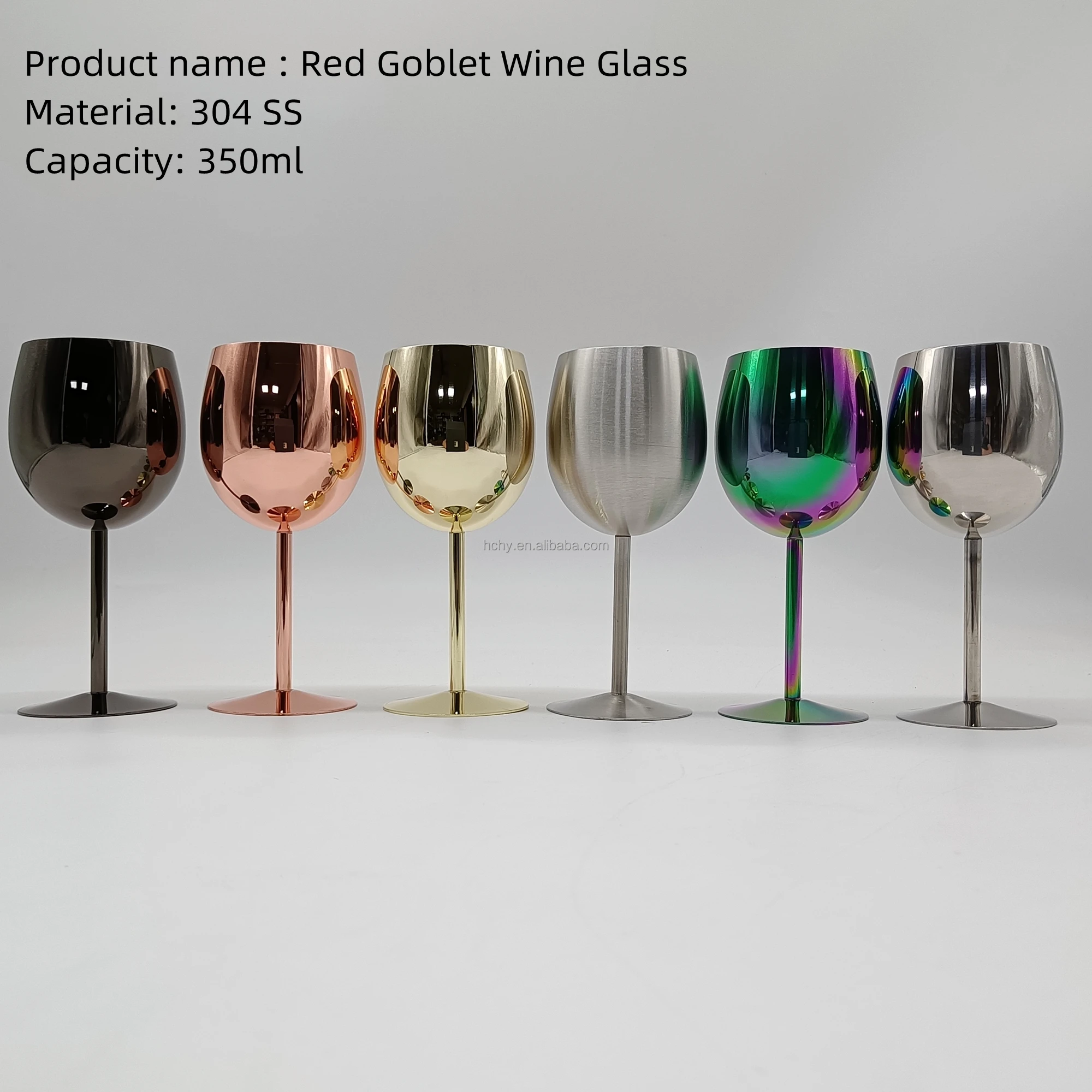 Bar Tools Elegant Stainless Steel Wine Glass Unbreakable Large Metal