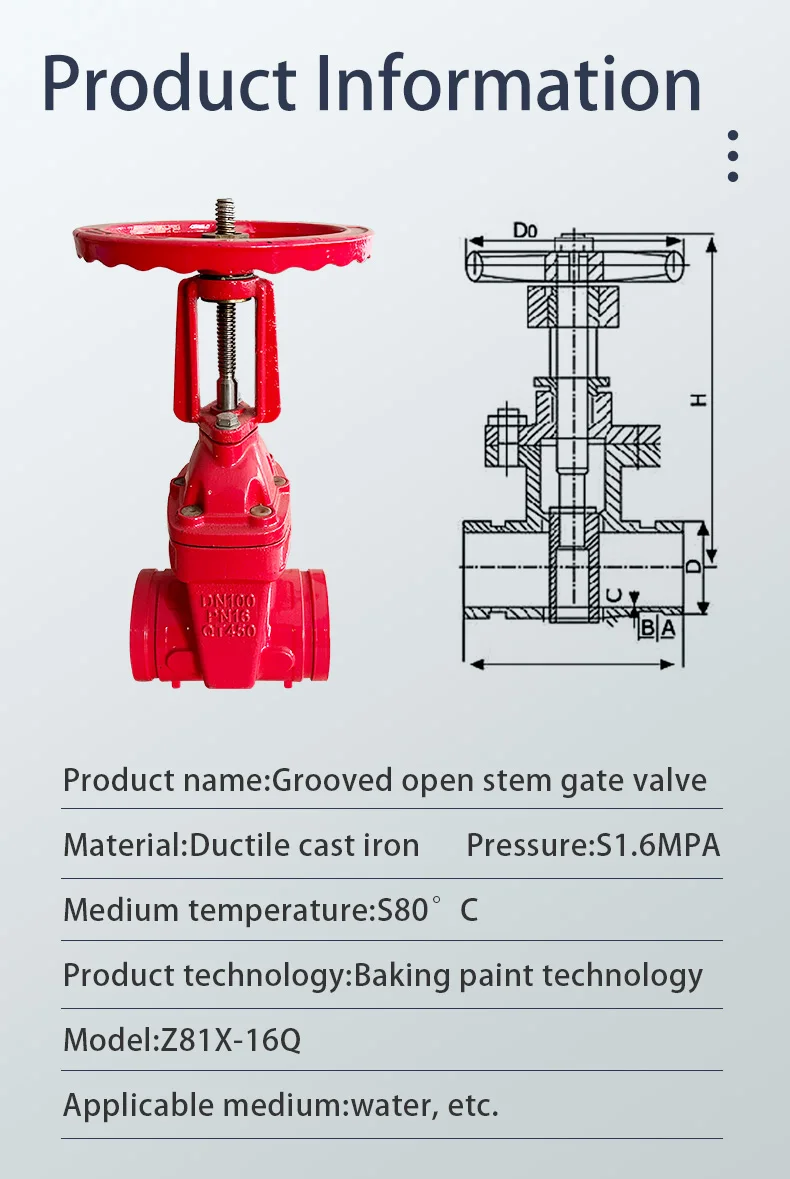 Manual Gate Valve With Ductile Cast Iron Hand Wheel Resilient Seated Water Seal Lmj Pn Pn