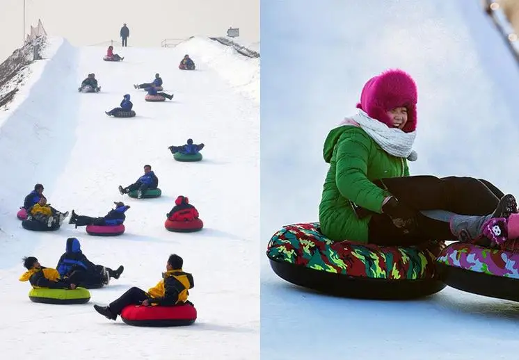 Lag luam wholesale Custom Snow Sleds Inflatable Snow Tube Rau Cov Neeg Laus