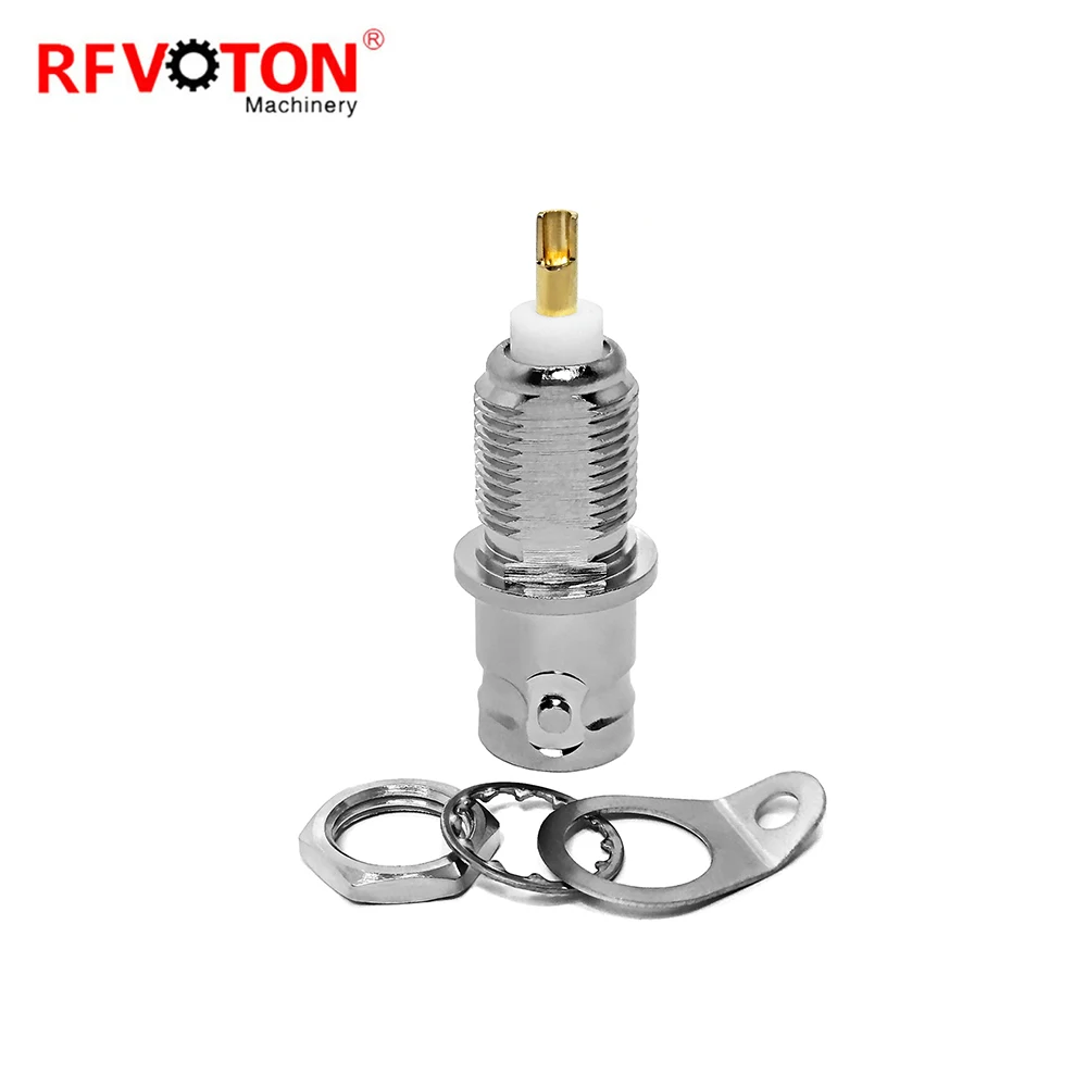 RFVOTON-conector rf adaptador de soldadura pcb, conector hembra Bnc