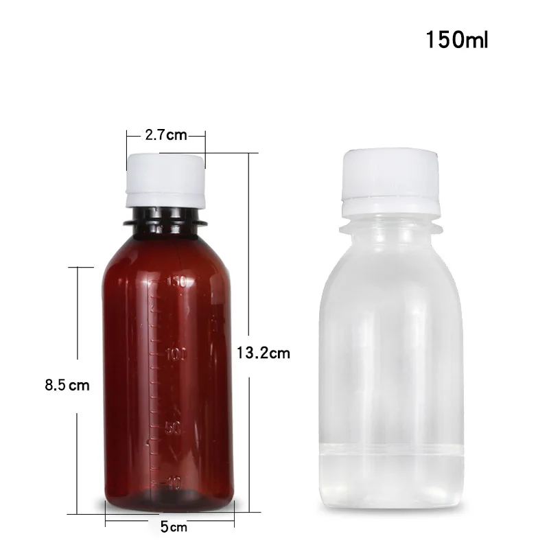 Syrup Medicine Bottles Tris Maple Mini Plastic Best Quality New Factory Direct Sale for Ouyi Screen Printing PET Screw Cap E-50